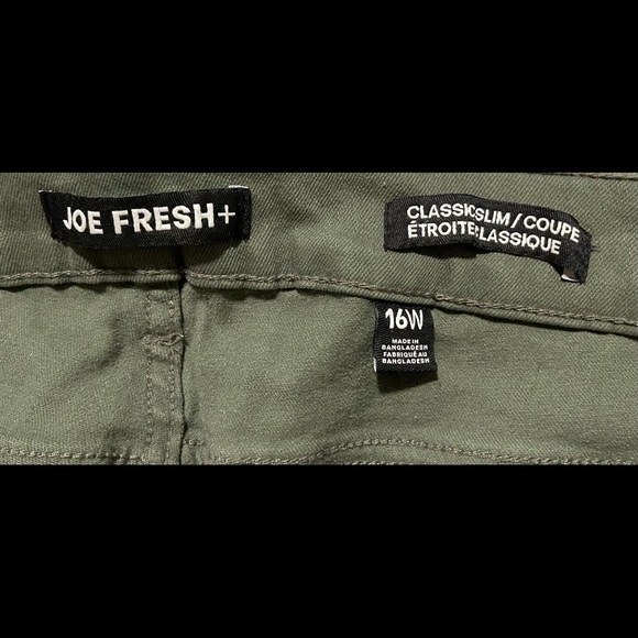 Army Green Jeans with Zipper Detail - Picture 3 of 3